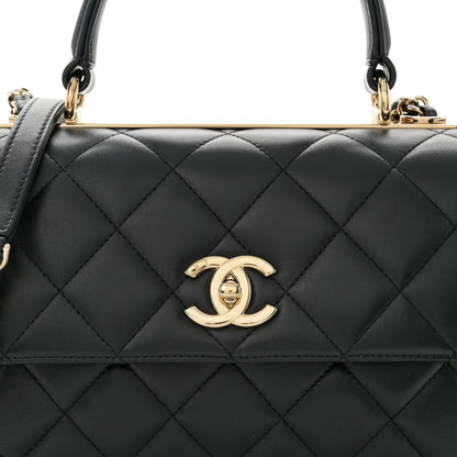 Chanel Lambskin Quilted Small Trendy CC Dual Handle Flap Bag Black 8 of 12