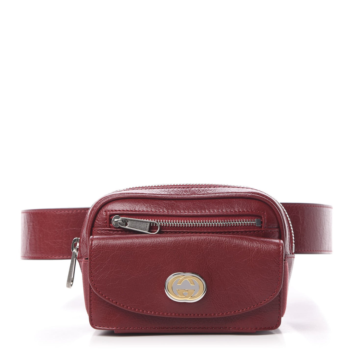 Fluffy Calfskin Mini Morpheus Belt Bag Red