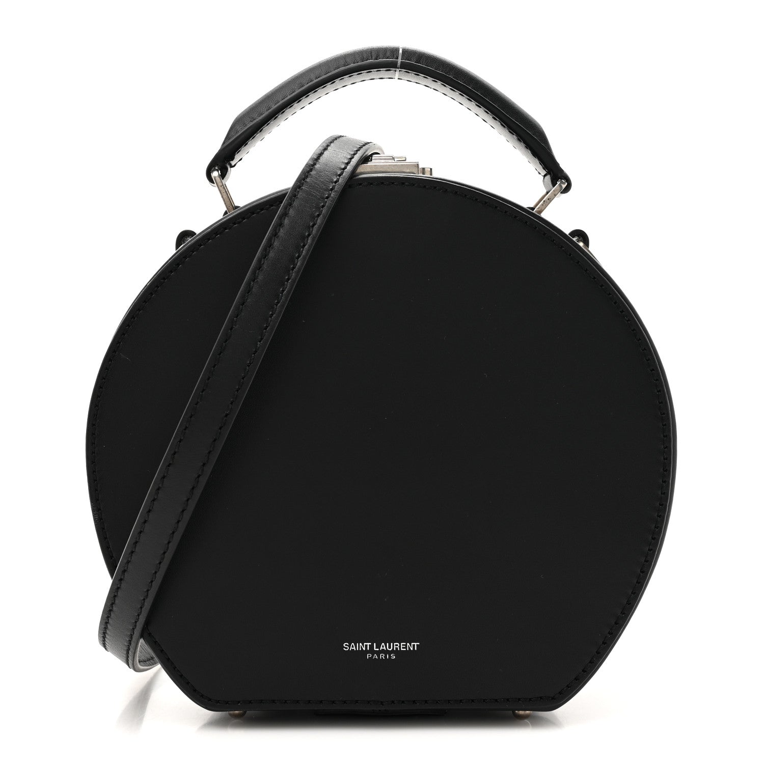 Saint Laurent Calfskin Small Mica Hat Box Black 1 of 11