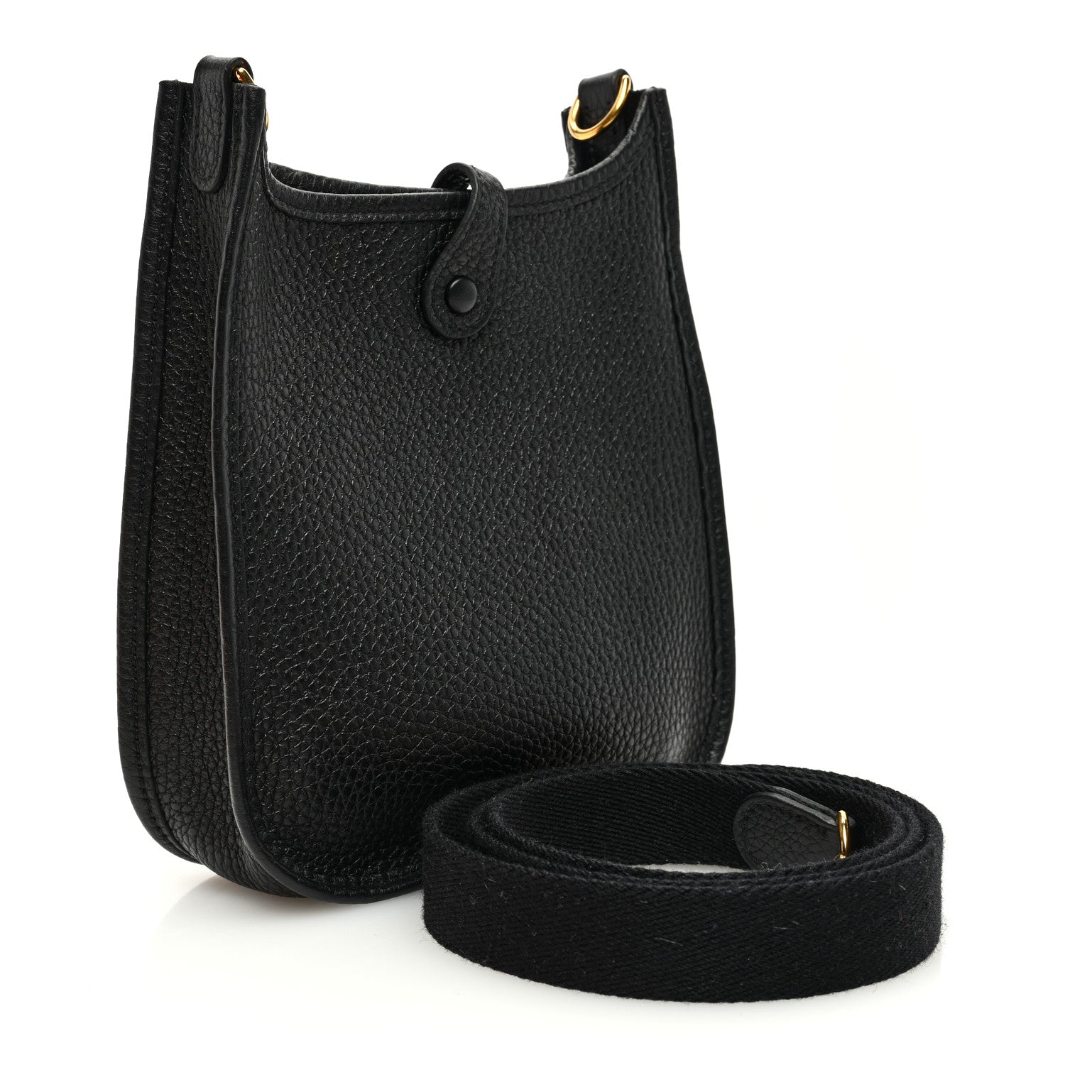 Hermes Taurillon Clemence Evelyne TPM Black 3 of 11