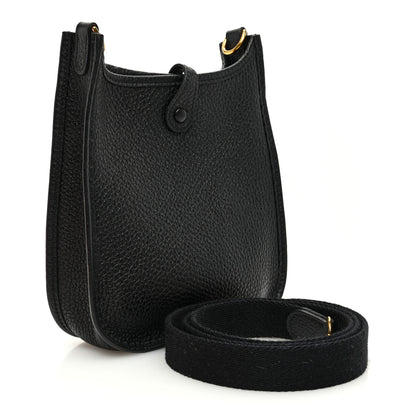 Hermes Taurillon Clemence Evelyne TPM Black 3 of 11