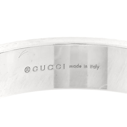 Gucci 18K White Gold Icon Heart Band Ring 61 9.5 4 of 4