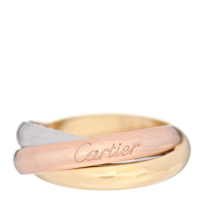 Cartier 18K Pink Yellow White Gold Classic Trinity Ring 54 7 1 of 6