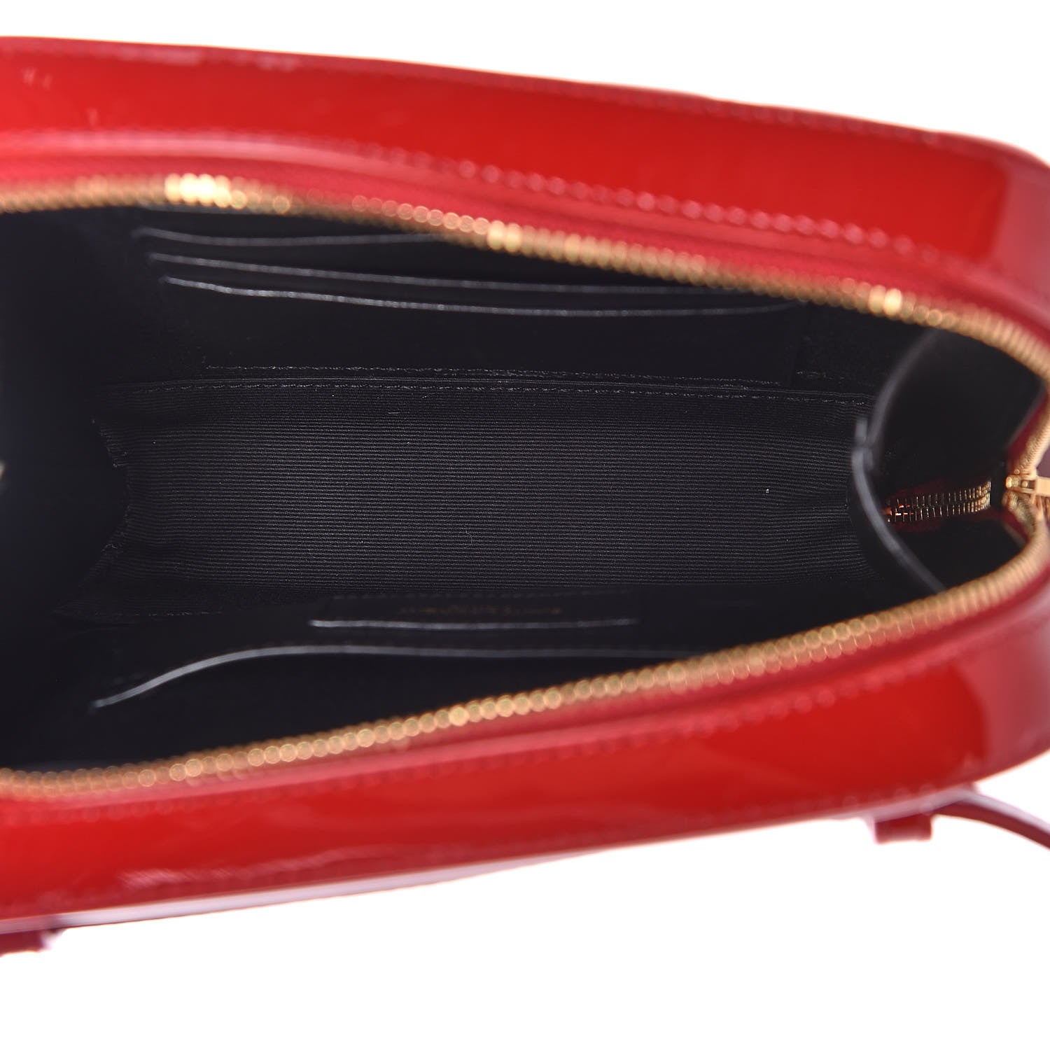 Saint Laurent Patent Matelasse Vicky Monogram Belt Bag Red 5 of 10