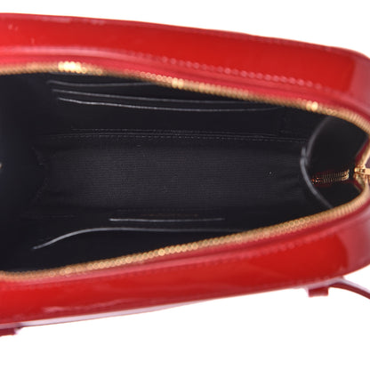 Saint Laurent Patent Matelasse Vicky Monogram Belt Bag Red 5 of 10