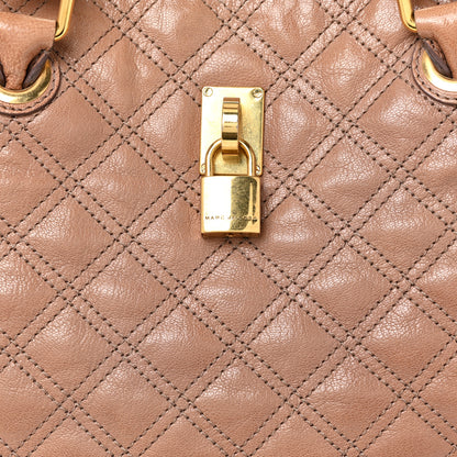 Marc Jacobs Calfskin Quilted Rio Satchel Tote Bag Brown 7 of 16