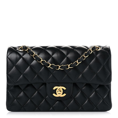 Chanel Lambskin Quilted Small Double Flap Black 1 of 15