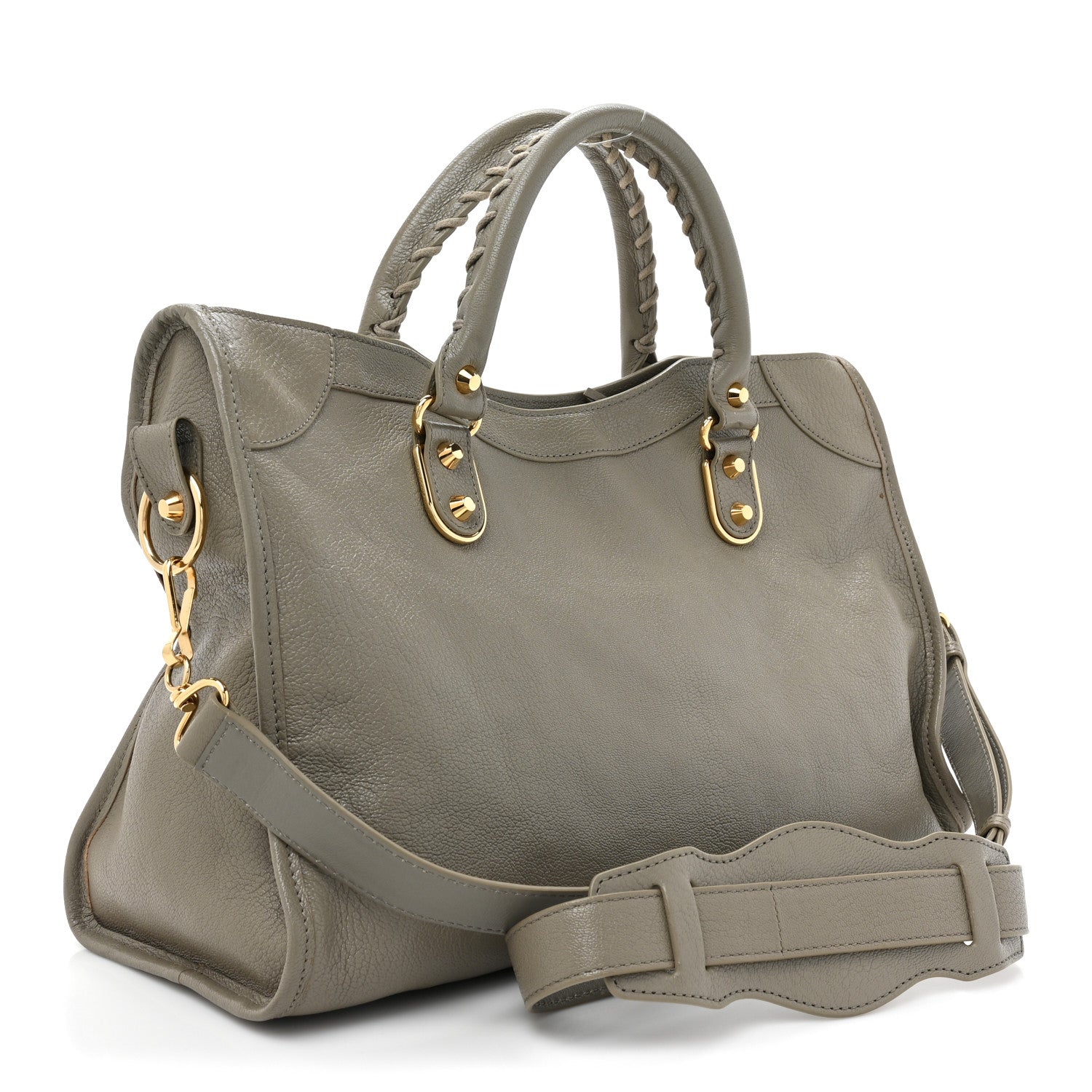 Balenciaga Chevre Gold Metallic Edge Hardware City Gris Taupe 3 of 13