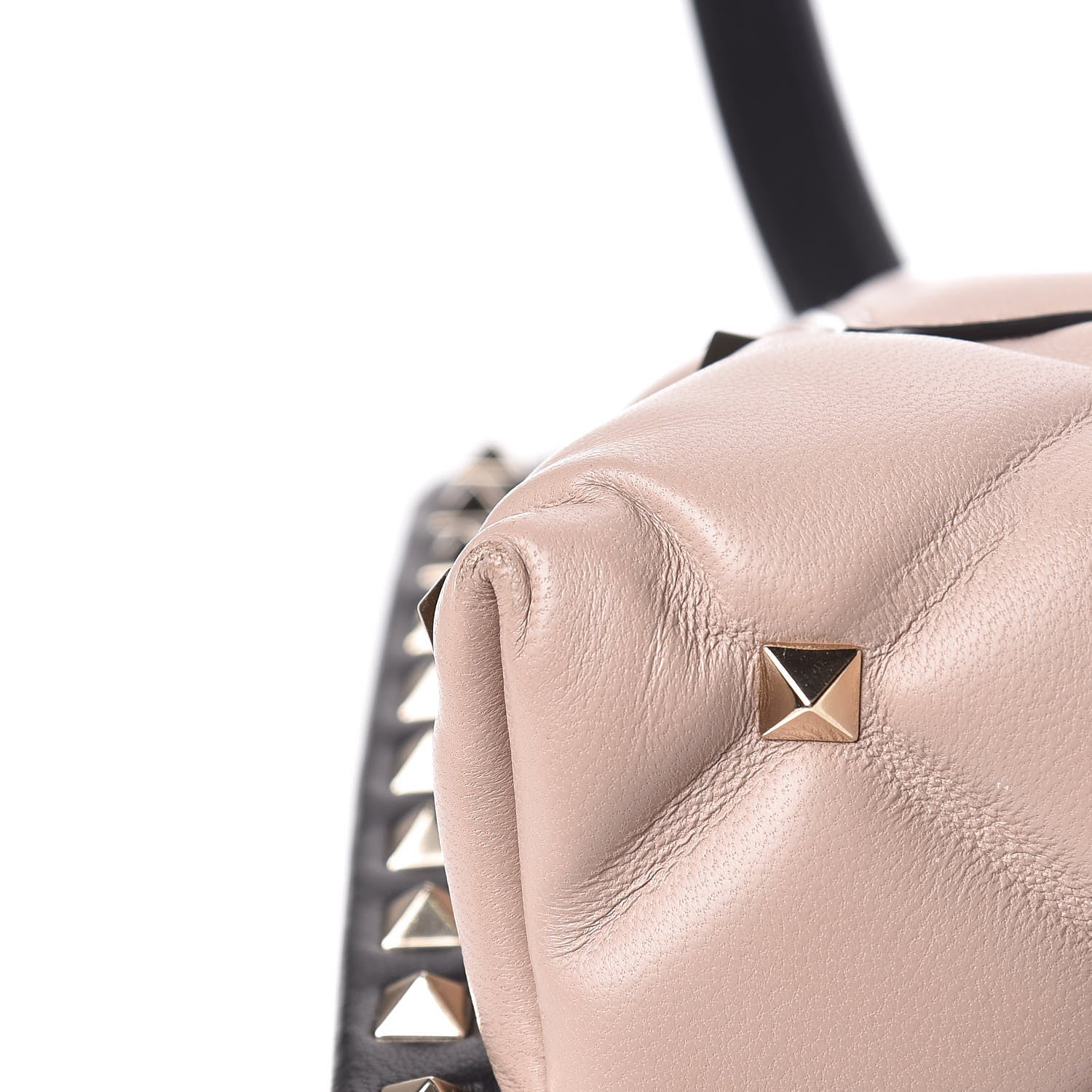 Valentino Garavani Nappa Medium Candystud Top Handle Bag Black Poudre 12 of 16