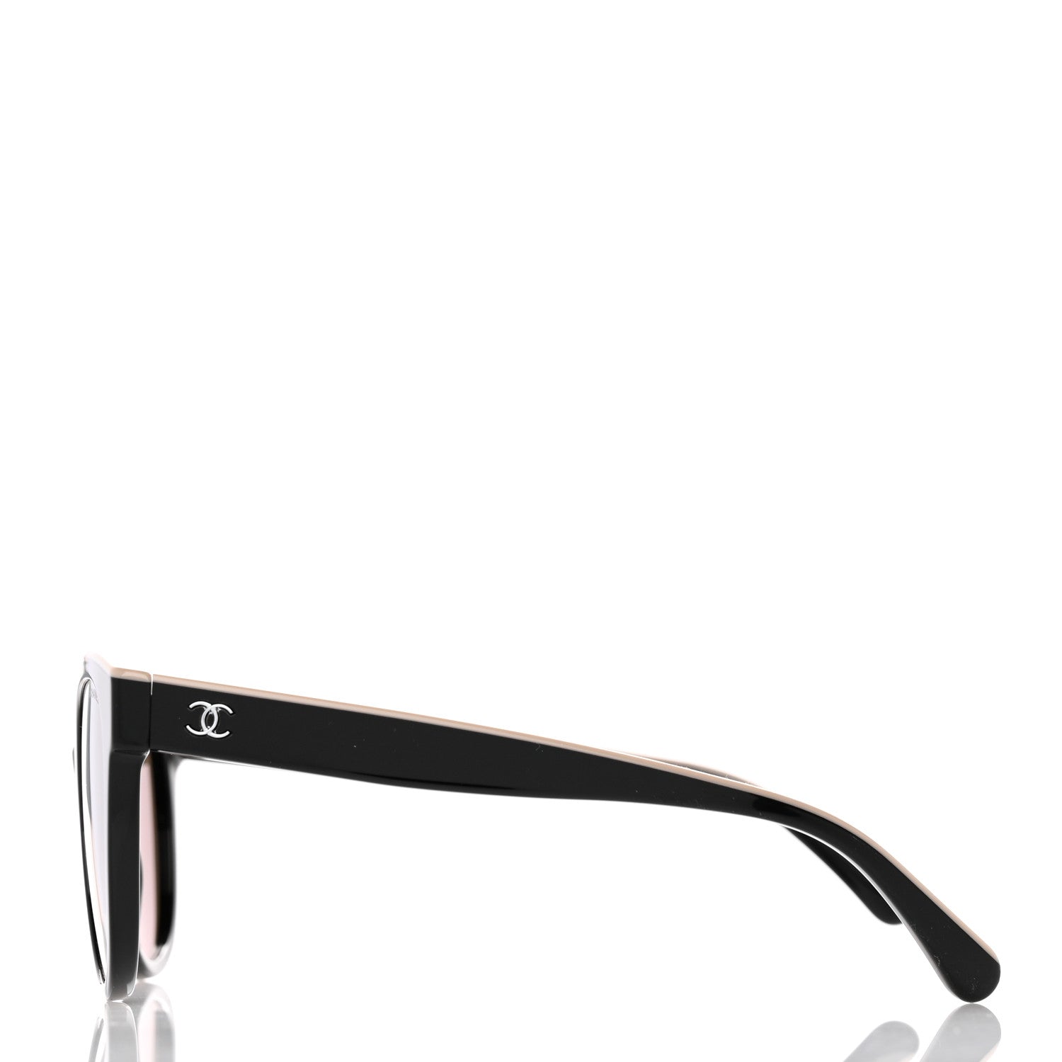 Chanel Acetate CC Butterfly Sunglasses 5414 Black Beige 3 of 10