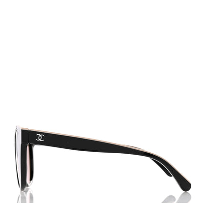 Chanel Acetate CC Butterfly Sunglasses 5414 Black Beige 3 of 10