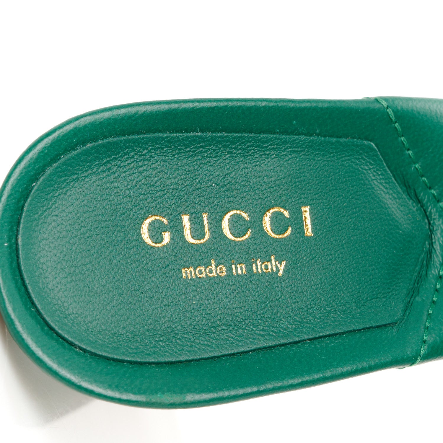 Gucci Nappa Matelasse GG Marmont 75mm Slide Sandals 35 Emerald 14 of 22