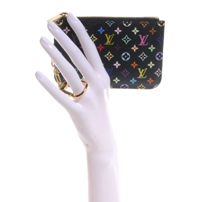 Louis Vuitton Monogram Multicolor Key Pouch Black Grenade 2 of 8