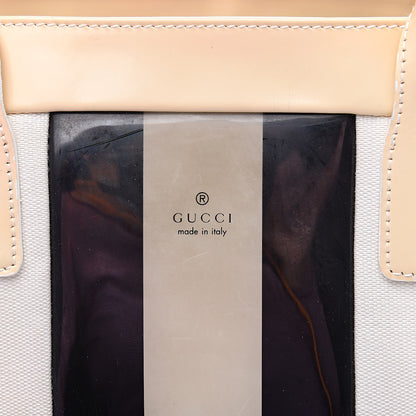 Gucci Canvas Patent Tote White 15 of 20