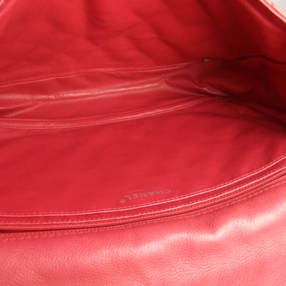 Chanel Washed Caviar Maxi Flap Fuchsia 6 of 10