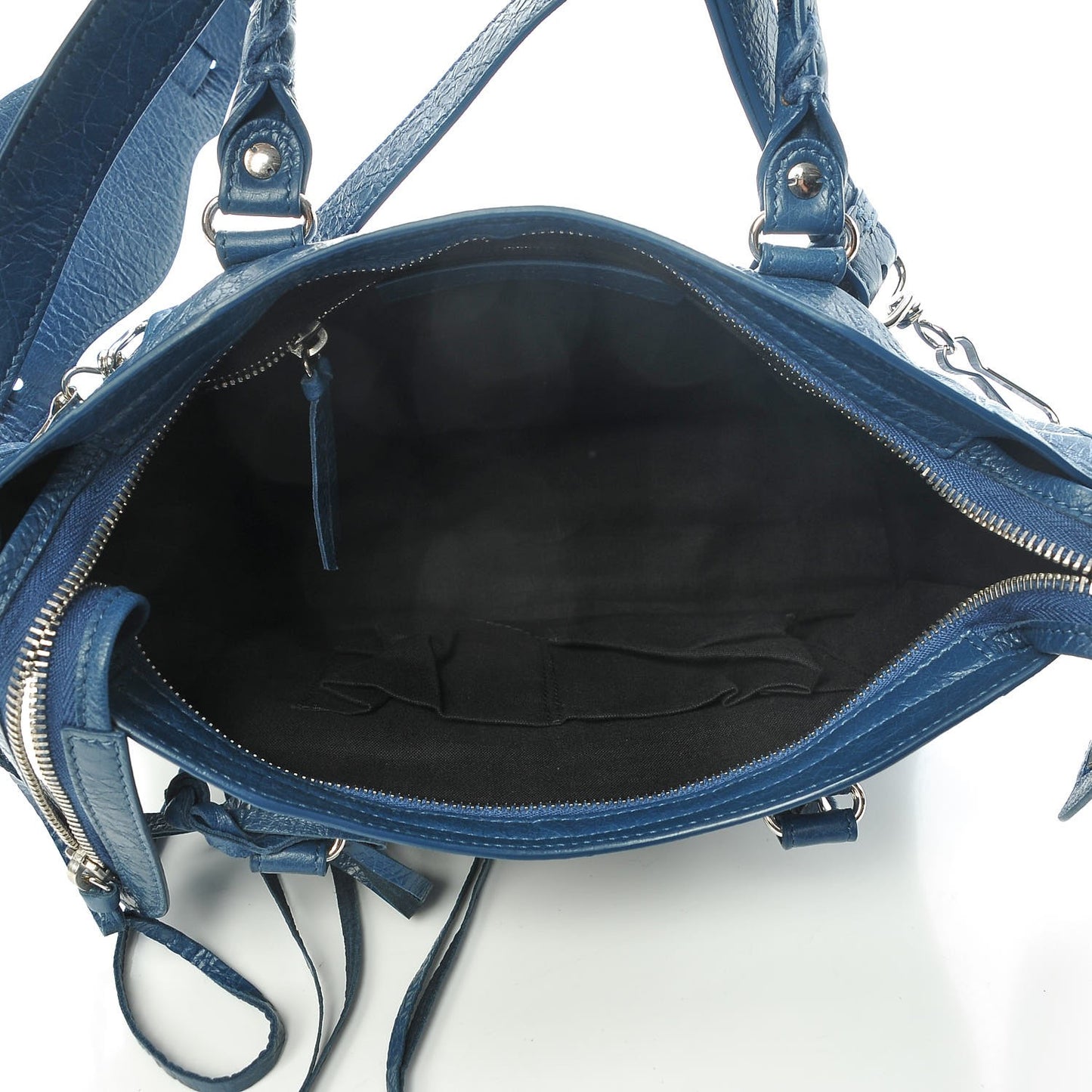 Agneau Classic Silver Hardware S City Bleu Profond