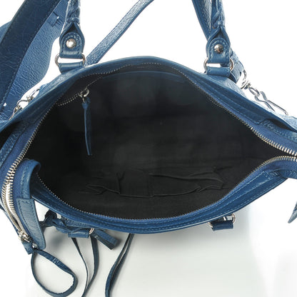 Balenciaga Agneau Classic Silver Hardware S City Bleu Profond 6 of 8
