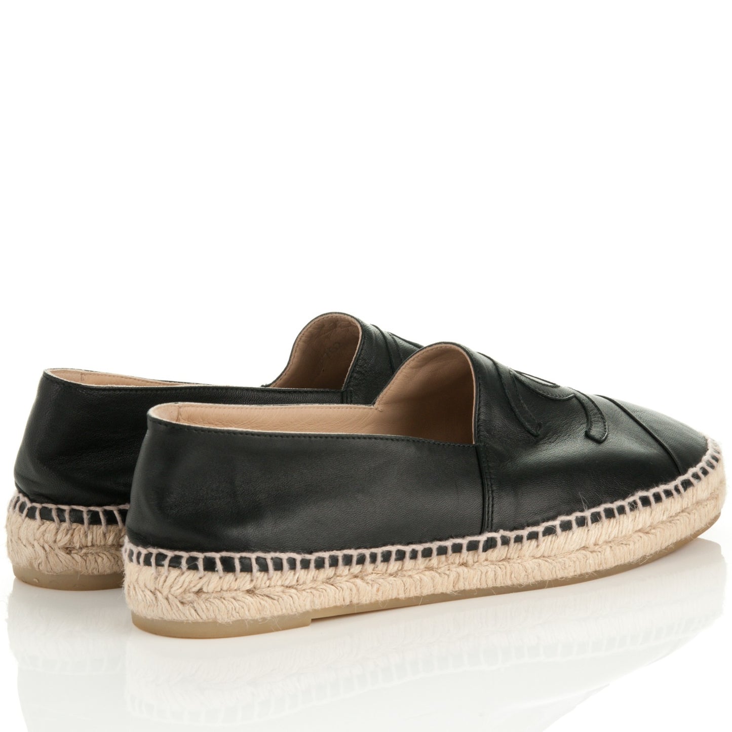 Lambskin CC Espadrilles 42 Black