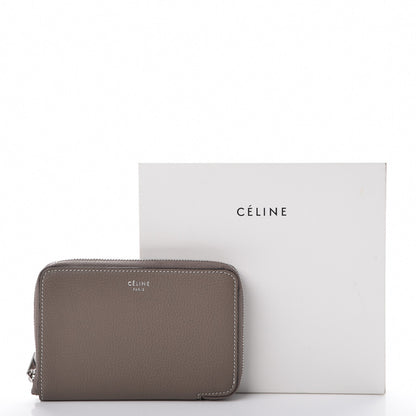Celine Drummed Calfskin Zip Around Multifunction Wallet Souris 8 of 8