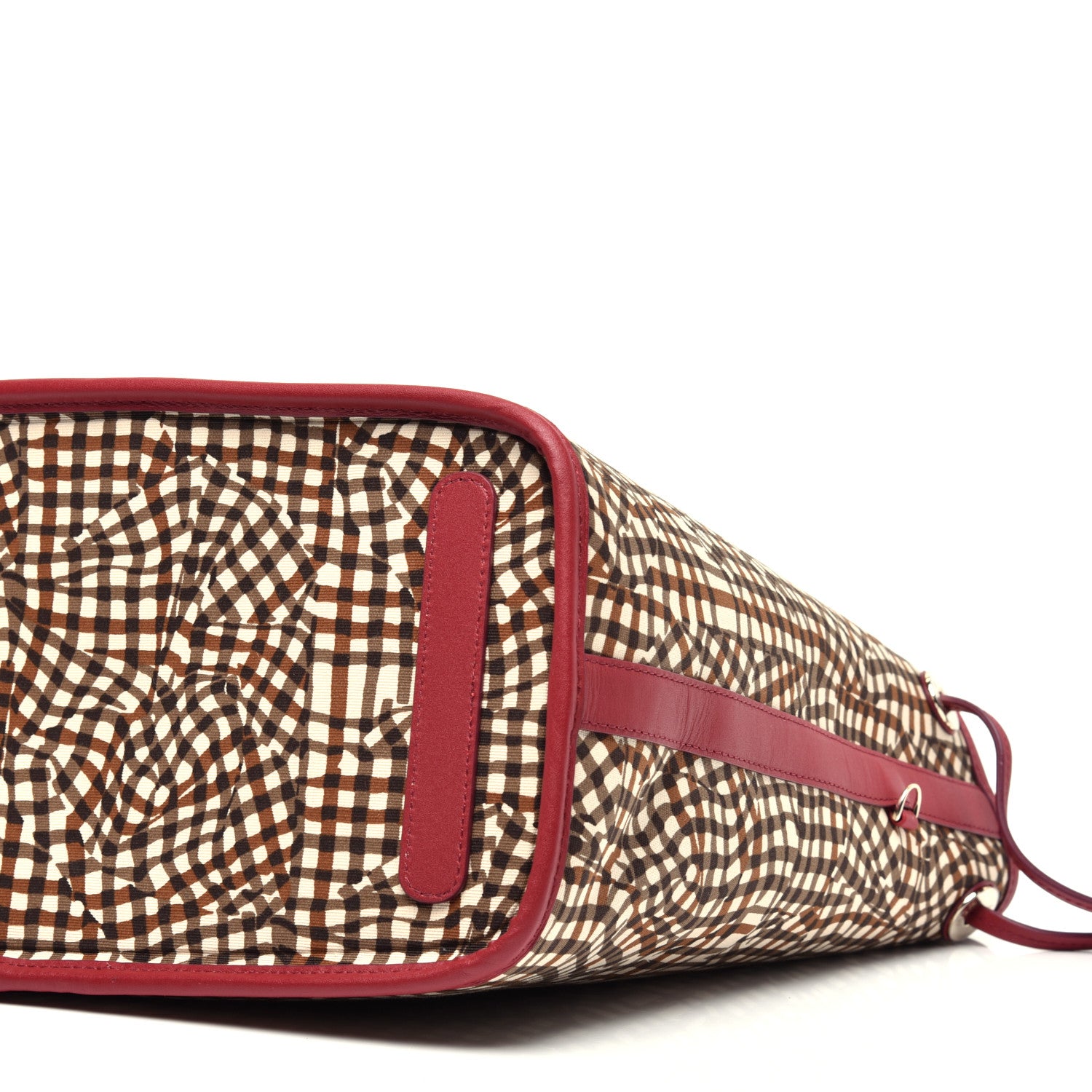 MCM Visetos Medium Liz Reversible Shopper Tote Beige Ruby Red 15 of 15