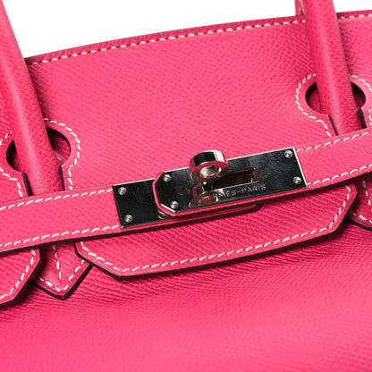 Hermes Epsom Candy Birkin 30 Rose Tyrien Rubis 11 of 11