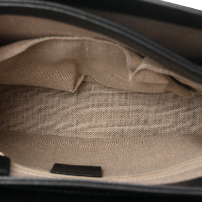 Gucci Dollar Calfskin Interlocking G Top Handle Shoulder Bag Black 5 of 10