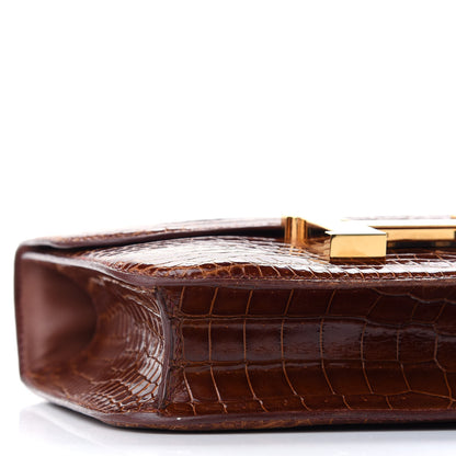 Hermes Shiny Porosus Crocodile Constance 23 Miel 9 of 11