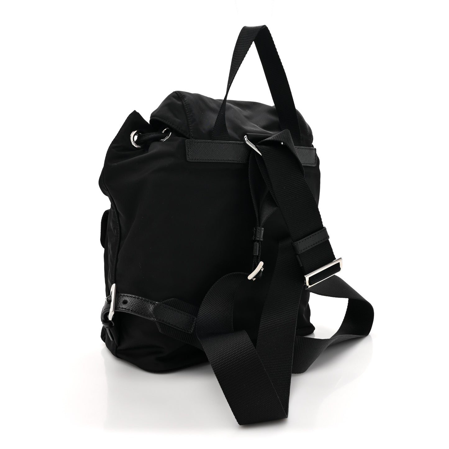Tessuto Nylon Saffiano Small Backpack Black