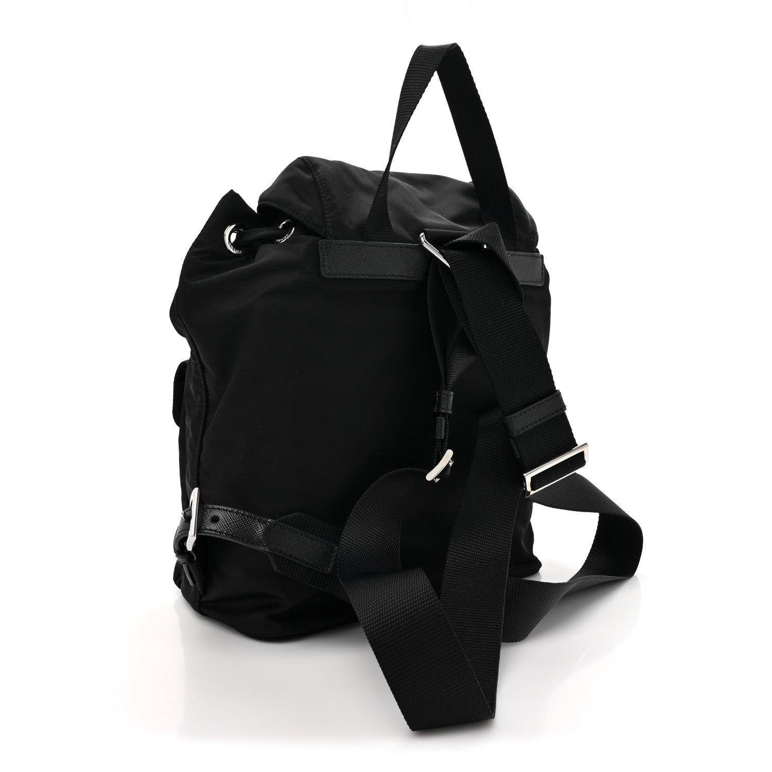 Prada Tessuto Nylon Saffiano Small Backpack Black 3 of 9
