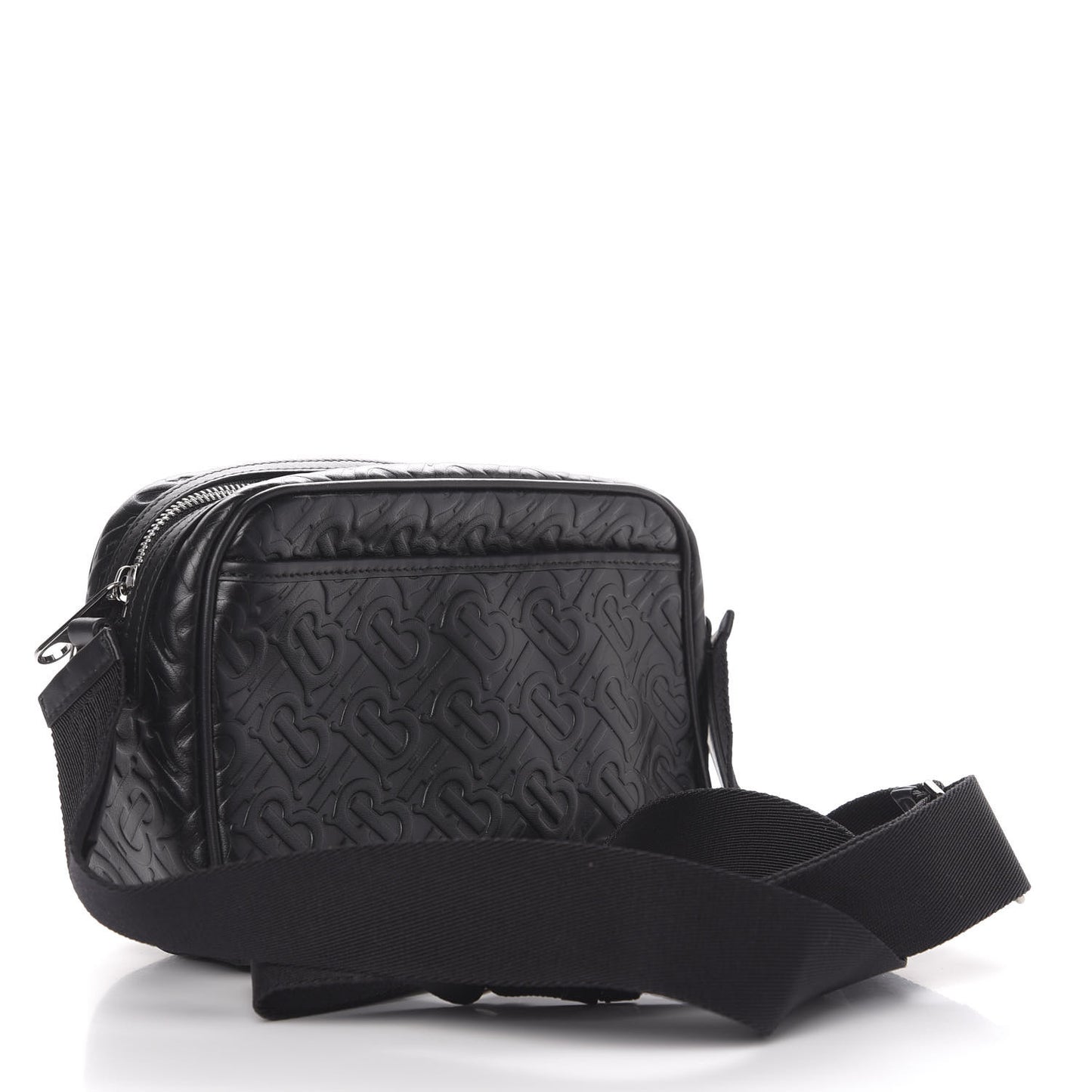 Calfskin Embossed Monogram Small Camera Bag Black