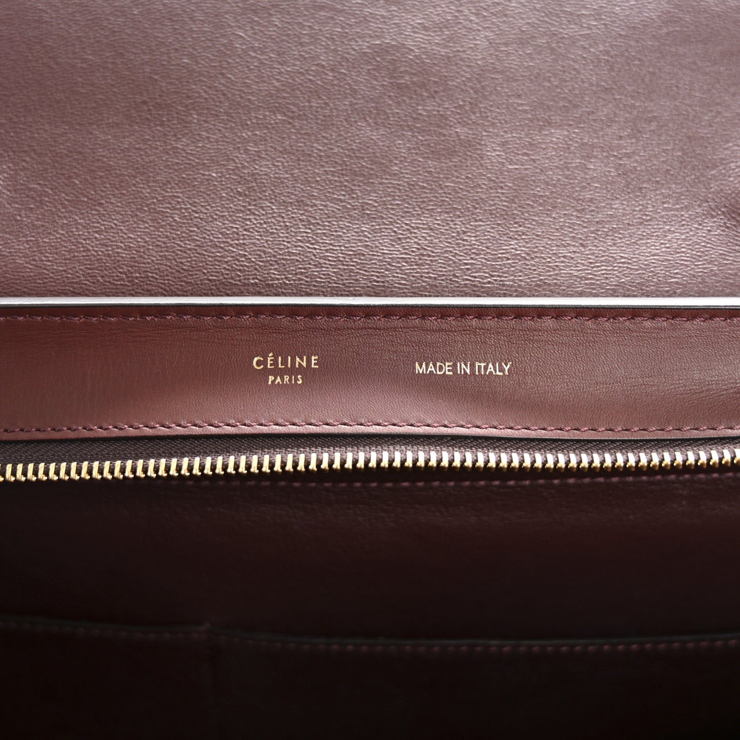 Smooth Calfskin Suede Medium Trapeze Burgundy