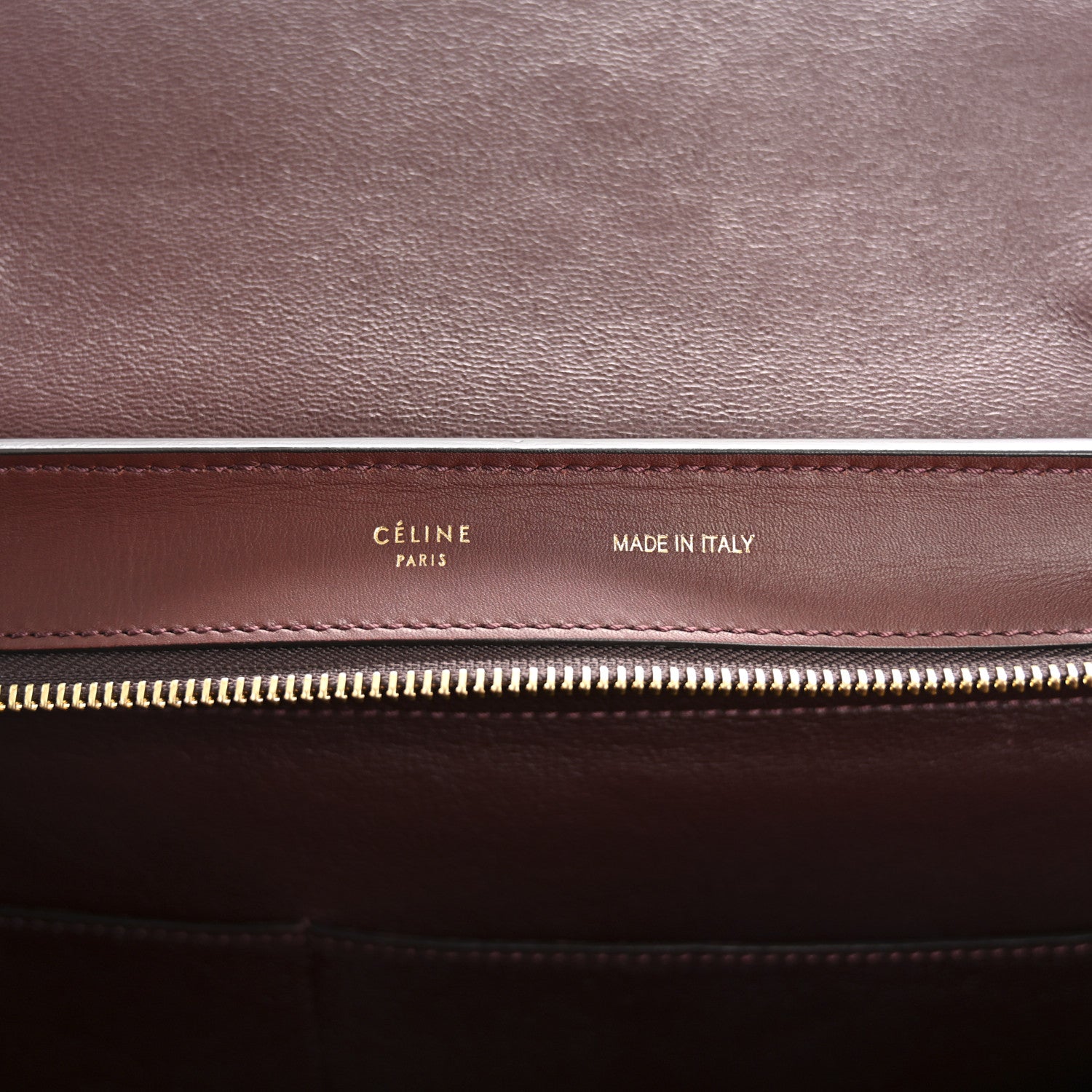 Celine Smooth Calfskin Suede Medium Trapeze Burgundy 6 of 13