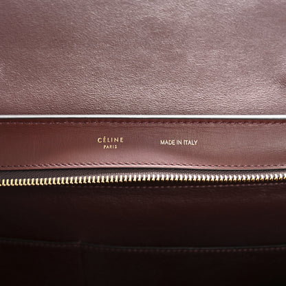 Celine Smooth Calfskin Suede Medium Trapeze Burgundy 6 of 13