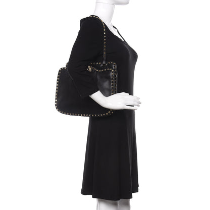 Valentino Garavani Vitello Rockstud Shoulder Satchel Black 2 of 11