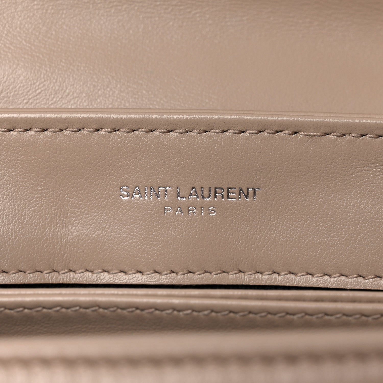 Saint Laurent Calfskin Y Quilted Monogram Toy Loulou Crossbody Bag Latte 6 of 15