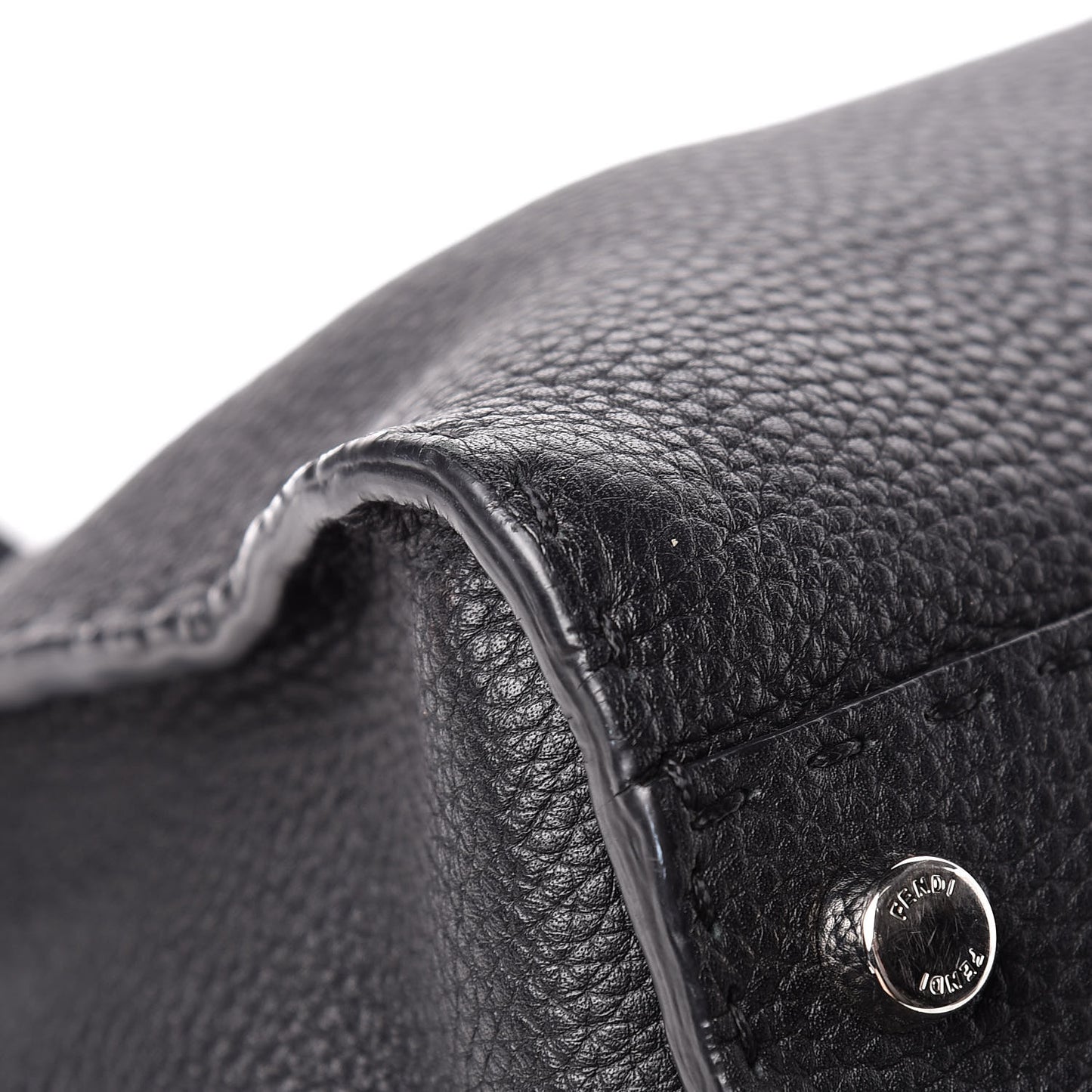 Cuoio Romano Selleria Bi-Color Large Peekaboo Iconic Satchel Black Mou