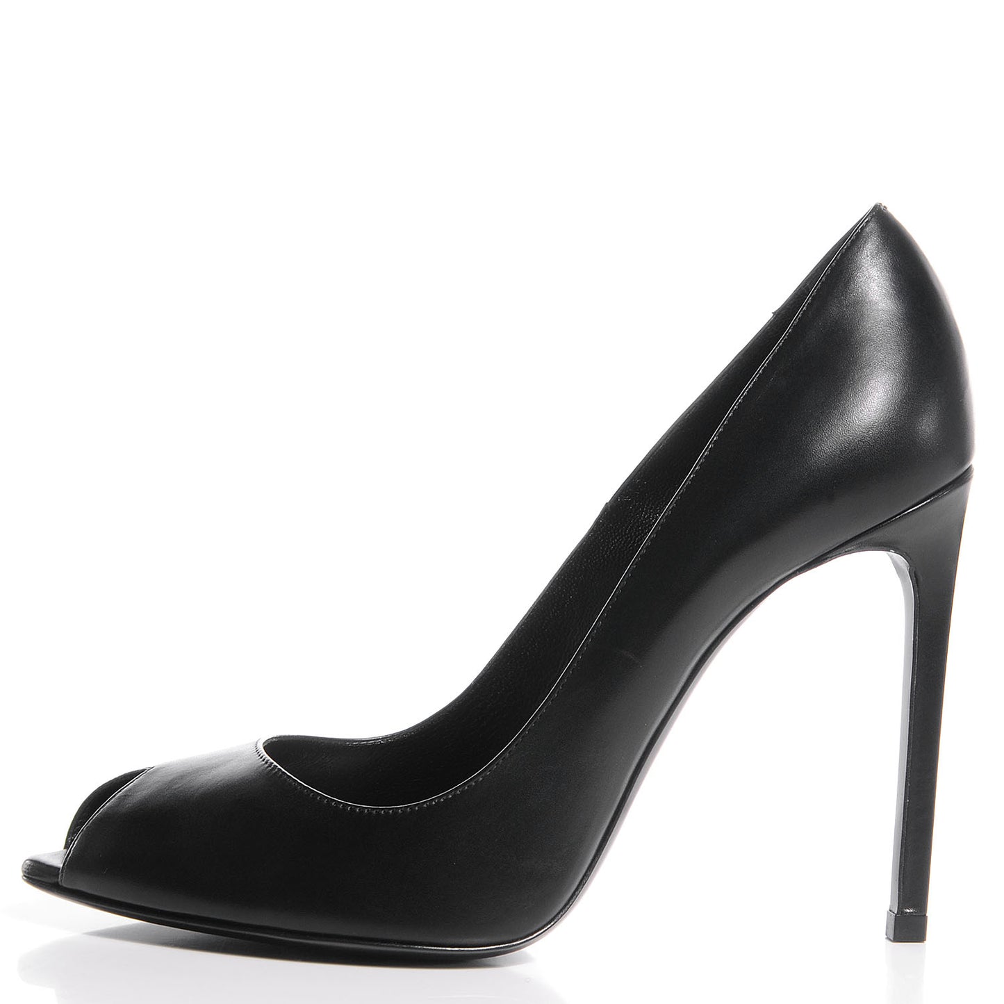 Calfskin Paris 105 Peep Toe Escarpin Pumps 39 Black