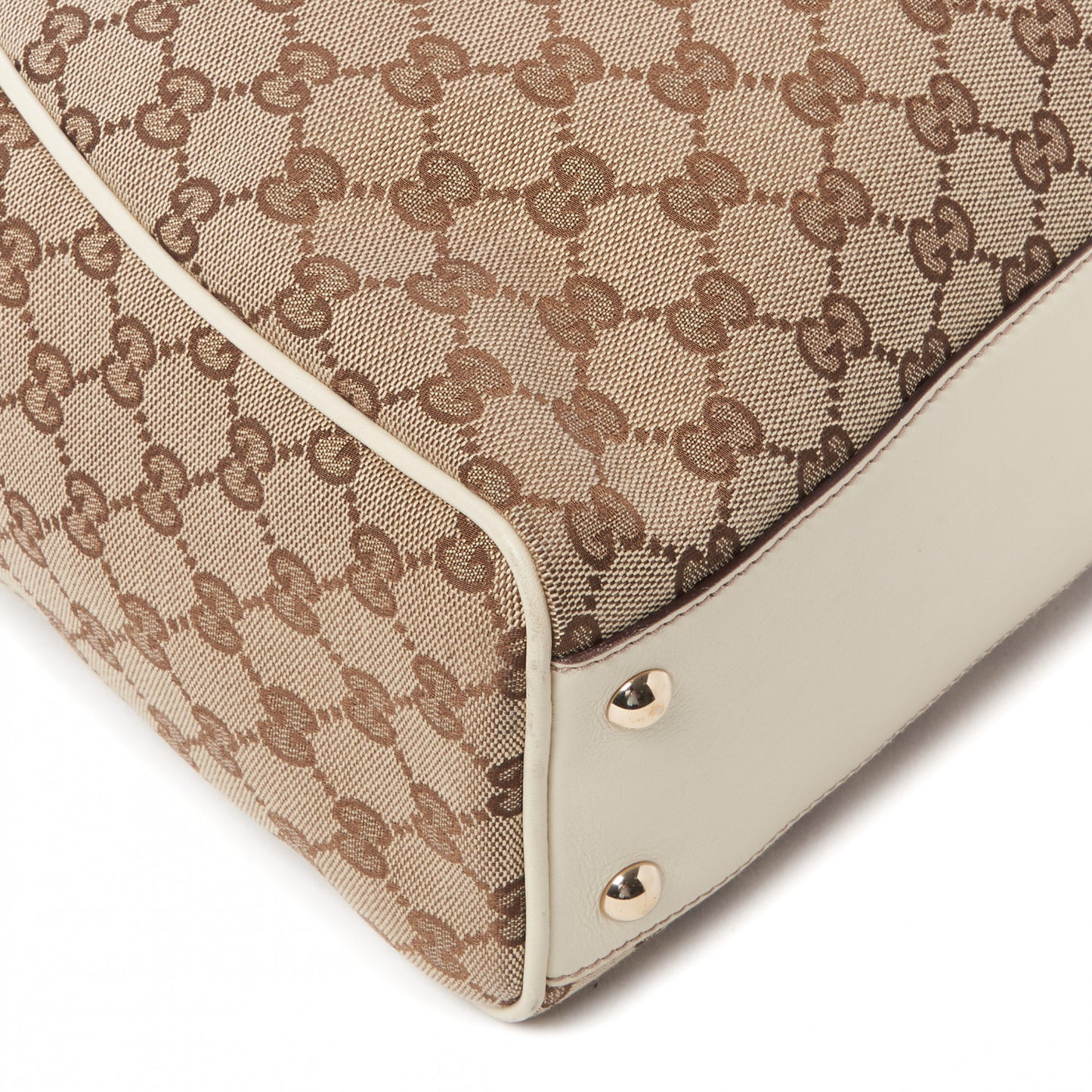 Monogram Peggy Braided Tote Off White