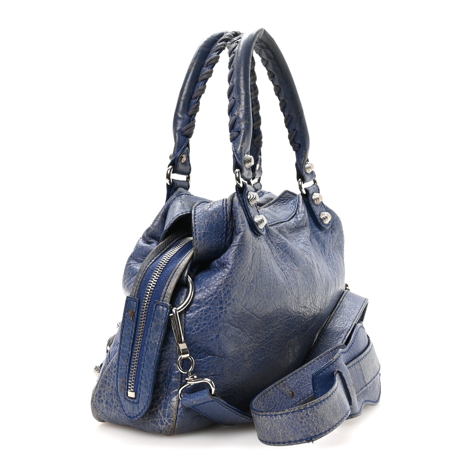 Balenciaga Agneau Giant 12 Silver Hardware Town Bleu Glacier 4 of 13