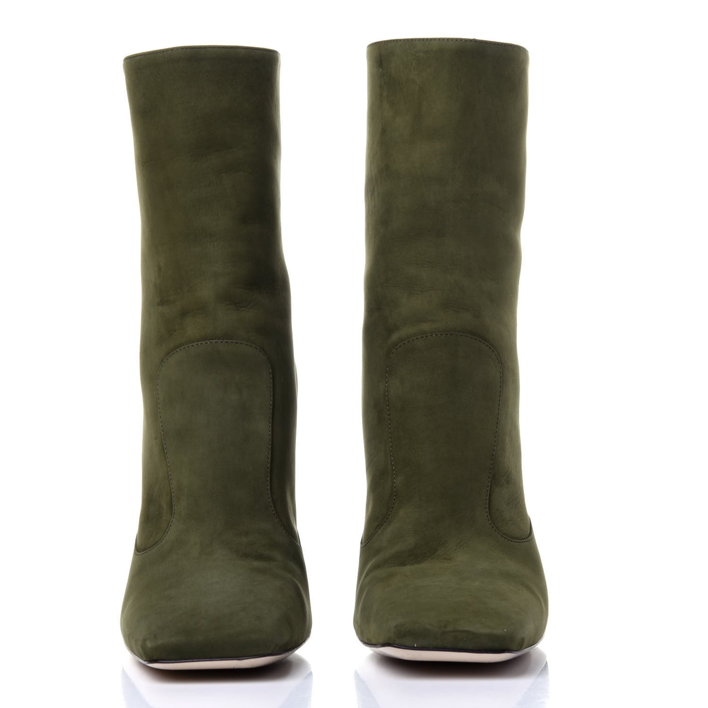 Suede FFreedom High Heel Ankle Boots 39 Green