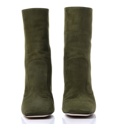 Fendi Suede FFreedom High Heel Ankle Boots 39 Green 2 of 11