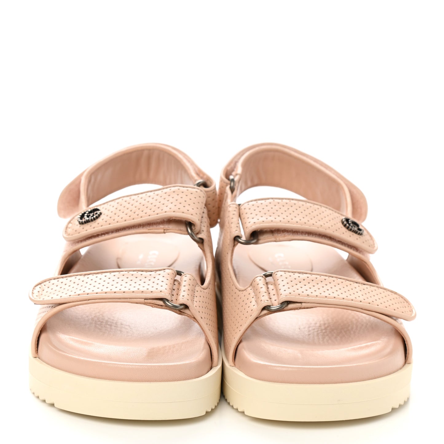 Malaga Kid Mini Double G Perforated Womens Dad Sandals 36 Skin Rose