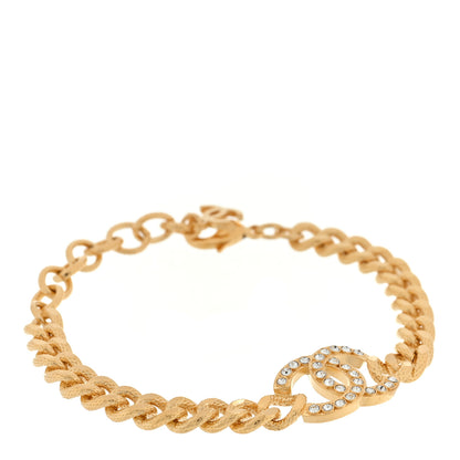 Chanel Crystal CC Chain Link Bracelet Gold 1 of 3