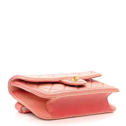 Chanel Caviar Quilted Sunset On The Sea Waist Bag Coral 4 of 10