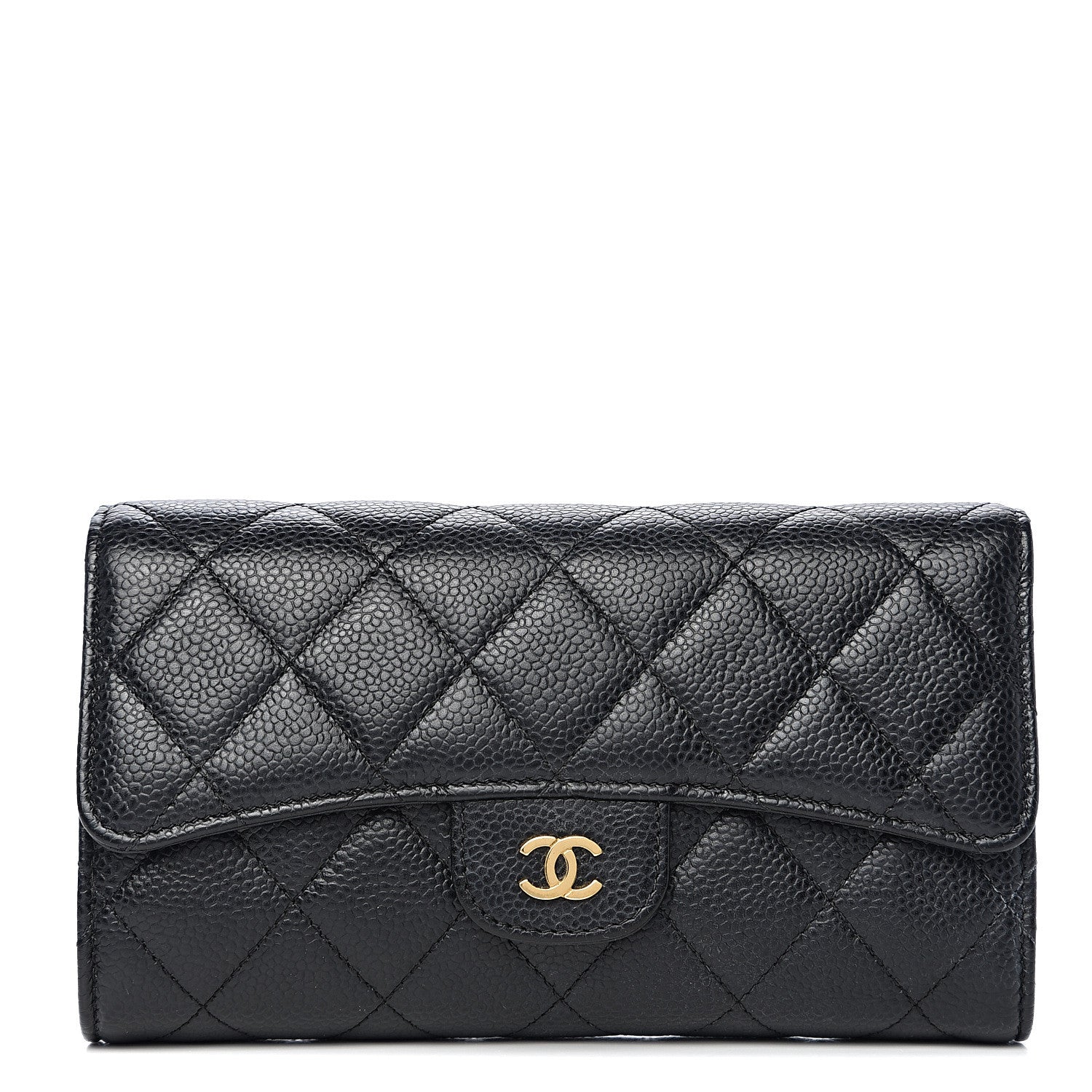 Chanel Caviar Quilted Large Flap Wallet Black 1 of 10