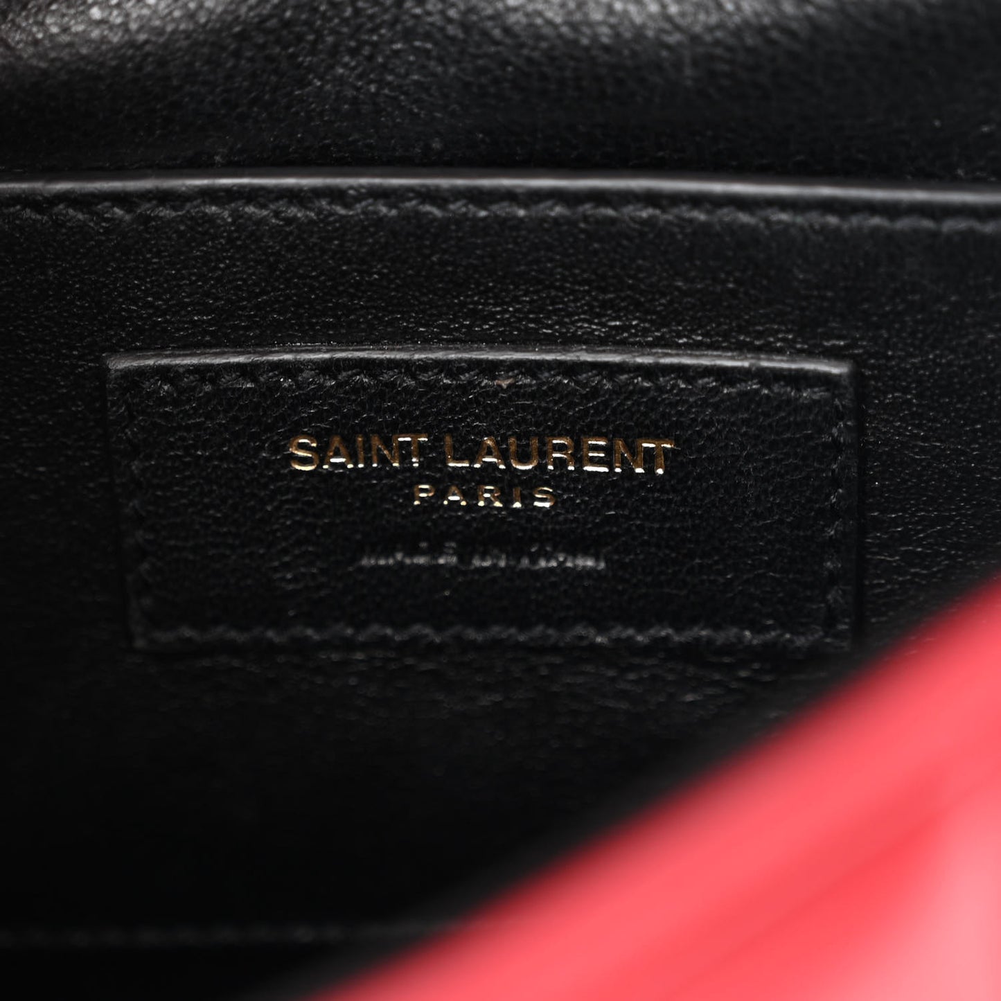 Lambskin Matelasse Monogram Small Vicky Chain Bag Red