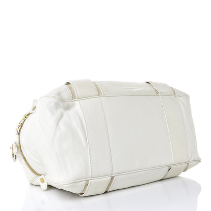 Jimmy Choo Calfskin Suede Malena Satchel White 4 of 13