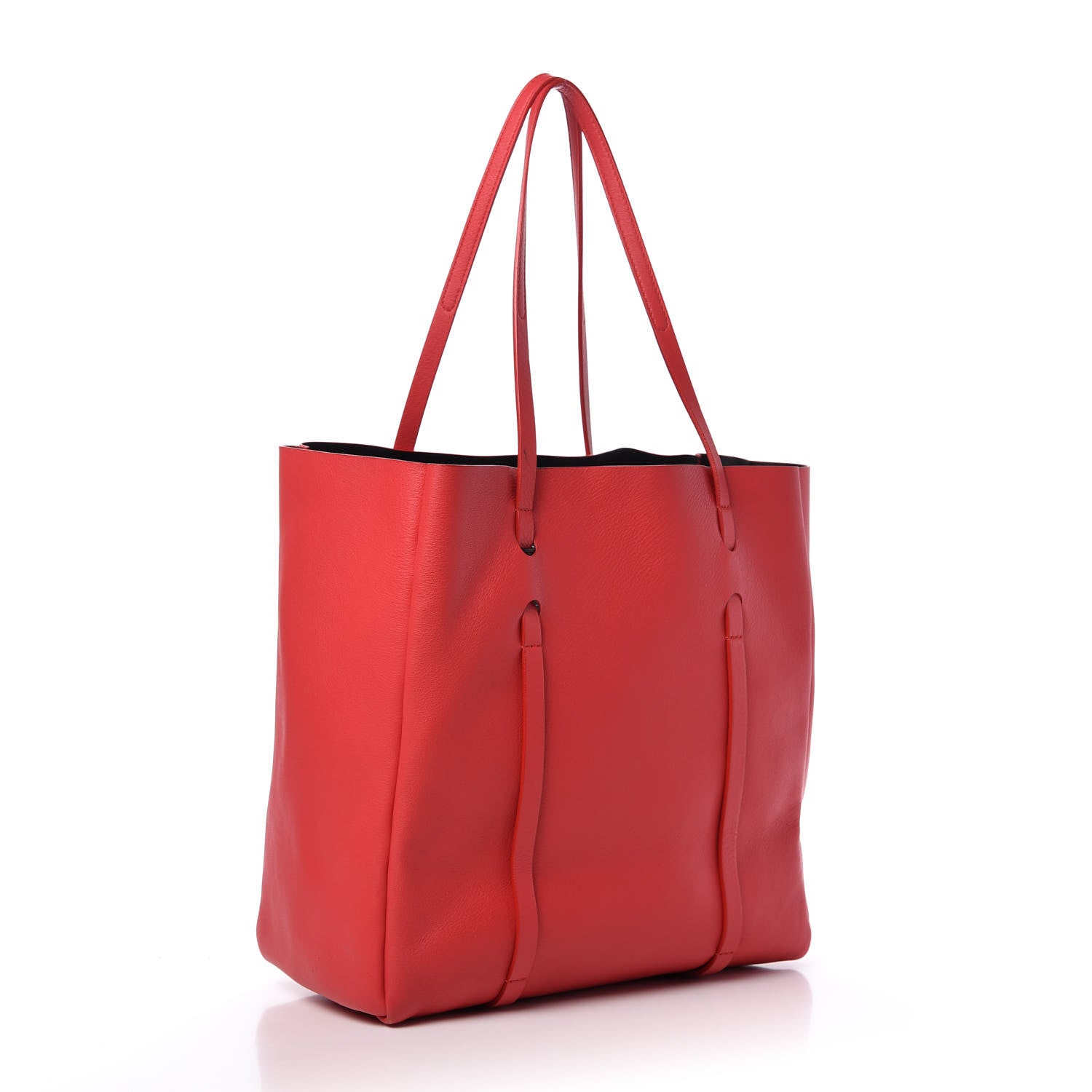 Balenciaga Veau Baltimore Double Sided Small Everyday Tote Rouge Vermeil Black 3 of 8