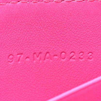 Christian Dior Lambskin Cannage Small Lady Dior Voyageur Coin Purse Fuchsia 11 of 13