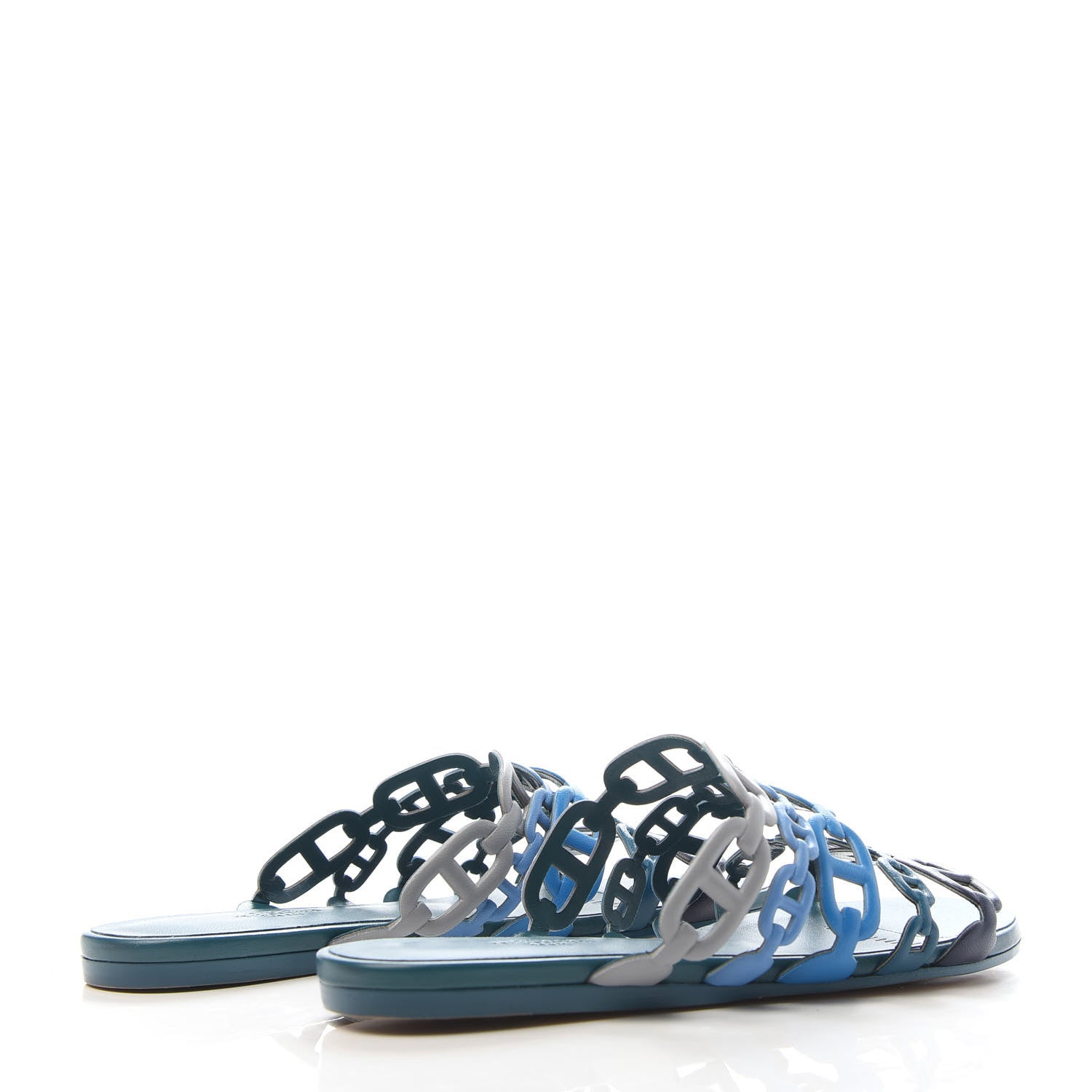 Hermes Nappa Thalassa Sandals 36 Multicolor Bleu Velvet 4 of 8